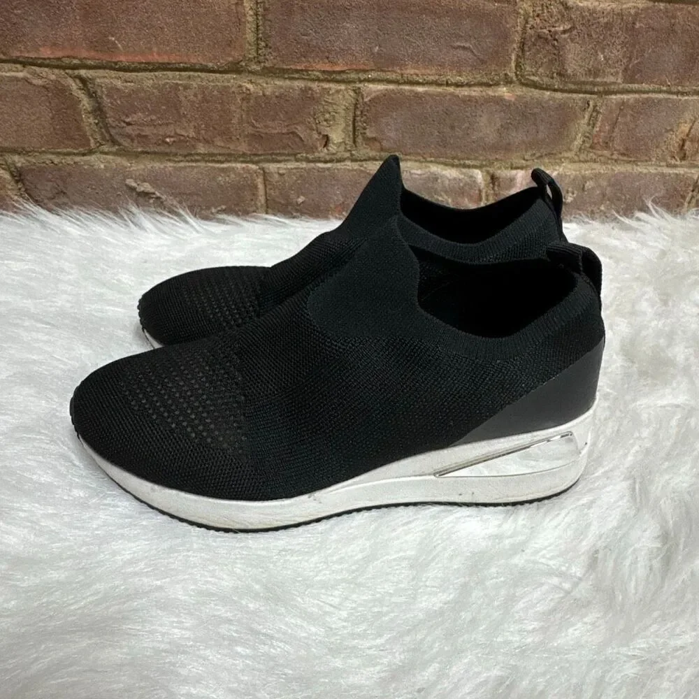 Alfani Women's Websterr Knit Lifestyle Slip-On Sneakers, Black Size 7.5